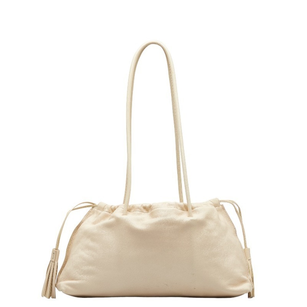 Gucci Leather Tassel Tote Handbag Bag White - Picture 2 of 7